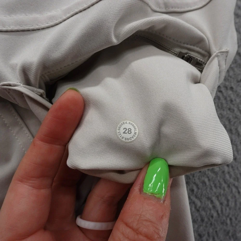 Lululemon ABC Slim‎ Fit Warpstream Pants 28x29 Beige Mens Athletic Stretch